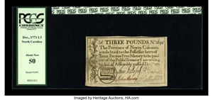 image for: North Carolina December, 1771 L3 PCGS About New 50....