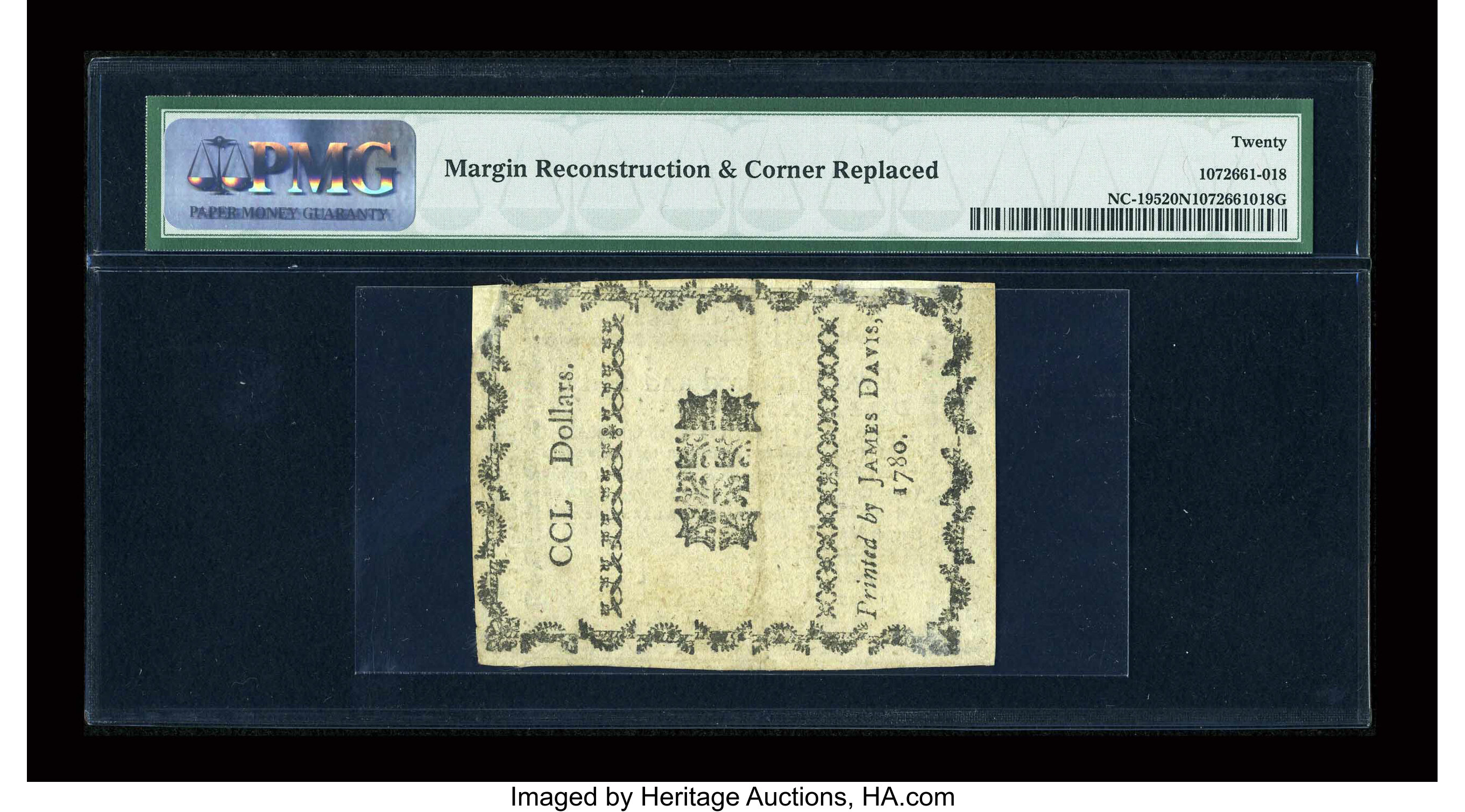 image for: North Carolina May 10, 1780 $250 PMG Very Fine 20 Net....