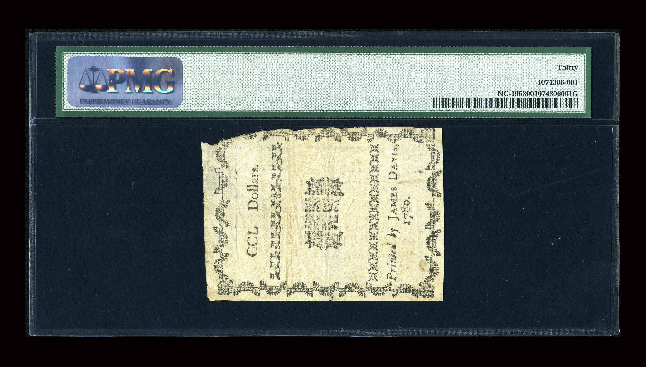 image for: North Carolina May 10, 1780 $250 PMG Very Fine 30....