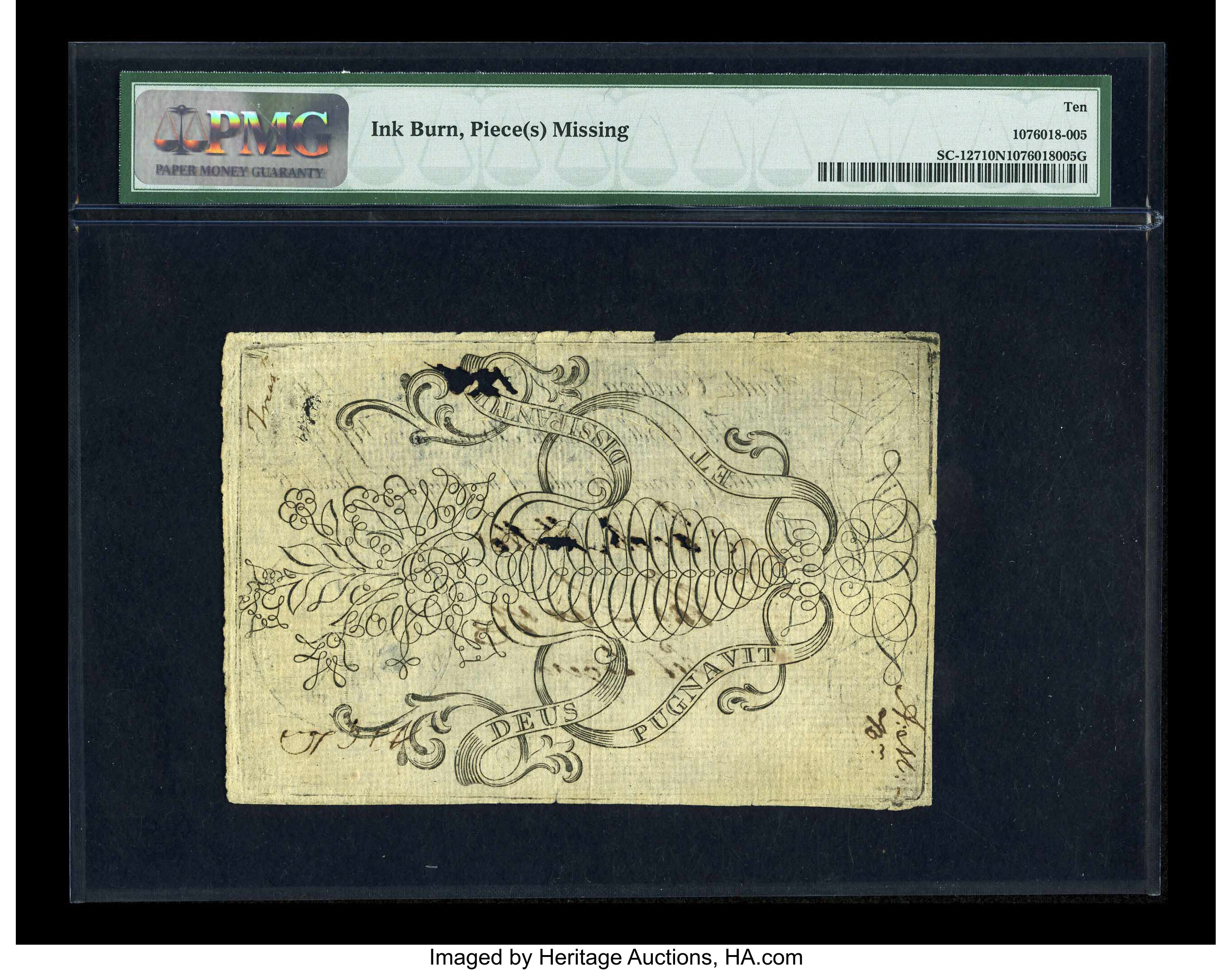 image for: South Carolina March 6, 1776 L50 PMG Very Good 10 Net....