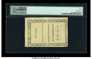 image for: South Carolina February 14, 1777 $30 PMG Extremely Fine 40....