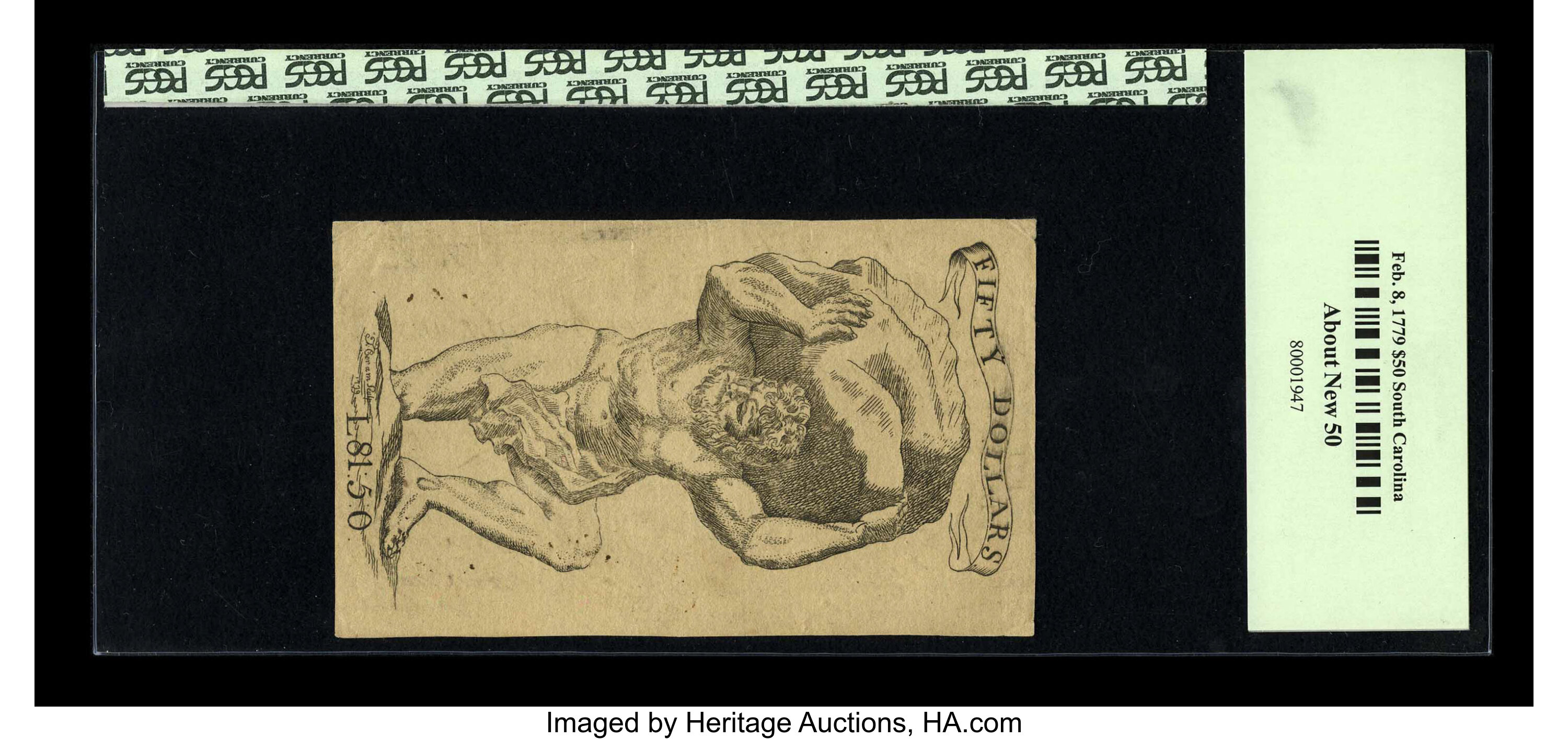 image for: South Carolina February 8, 1779 $50 PCGS About New 50....