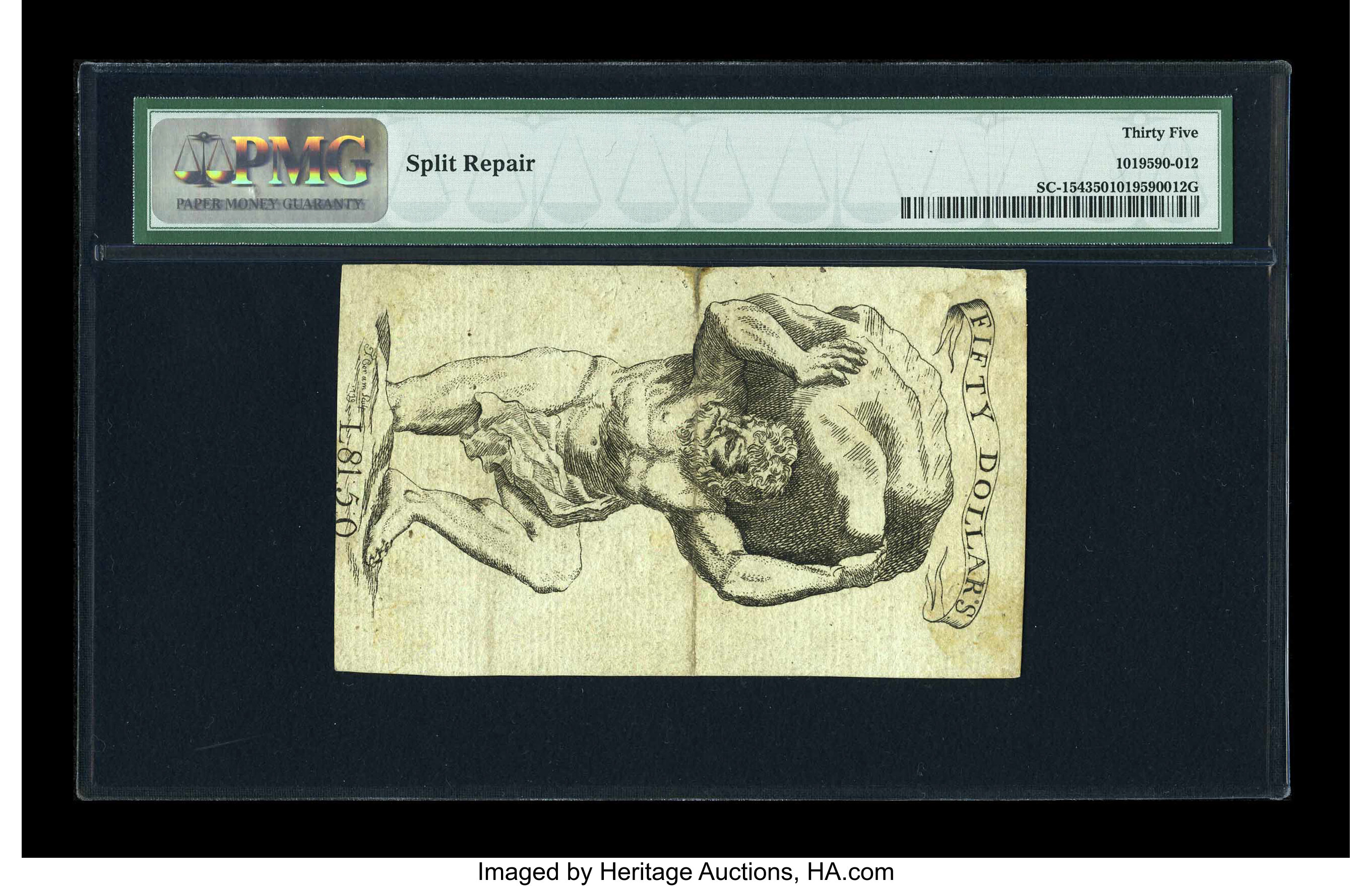 image for: South Carolina February 8, 1779 $50 PMG Choice Very Fine 35....