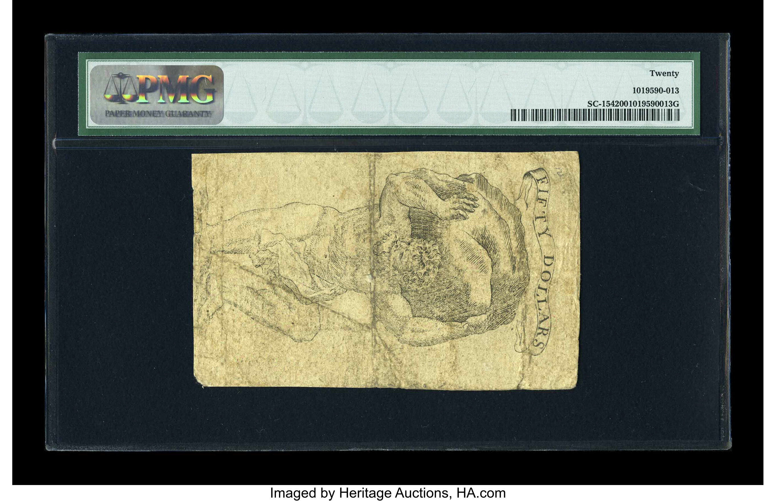 image for: South Carolina February 8, 1779 $50 PMG Very Fine 20....