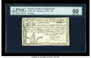 image for: South Carolina February 8, 1779 $70 PMG Extremely Fine 40....