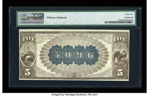 image for: San Francisco, CA - $5 1882 Brown Back Fr. 475 The San Francisco NB Ch. # (P)5096...