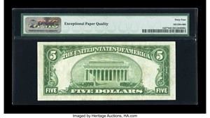 image for: Fr. 1527* $5 1928B Legal Tender Note. PMG Choice Uncirculated 64 EPQ....