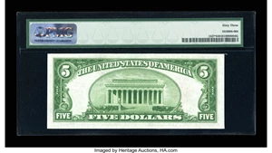 image for: Fr. 1527* $5 1928B Legal Tender Note. PMG Choice Uncirculated 63....
