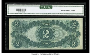image for: Fr. 46 $2 1875 Legal Tender CGA Gem Uncirculated 67....