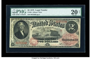 image for: Fr. 46 $2 1875 Legal Tender PMG Very Fine 20 Net....