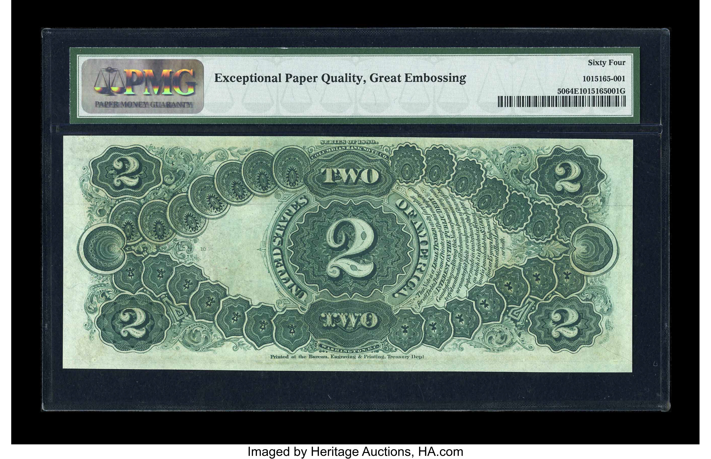 image for: Fr. 50 $2 1880 Legal Tender PMG Choice Uncirculated 64 EPQ....