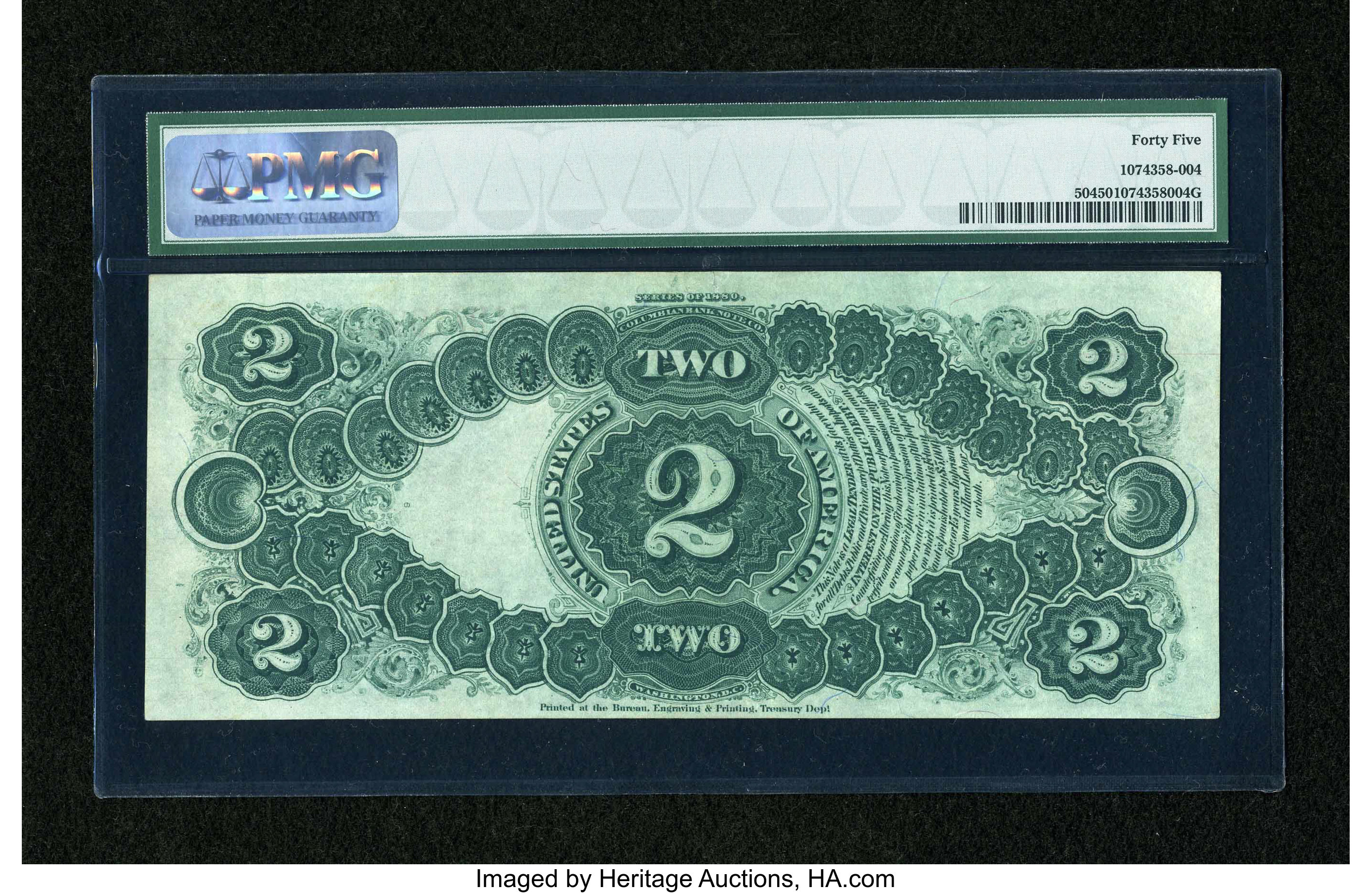 image for: Fr. 50 $2 1880 Legal Tender PMG Choice Extremely Fine 45....