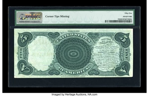 image for: Fr. 72 $5 1880 Legal Tender PMG About Uncirculated 55....