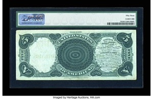 image for: Fr. 72 $5 1880 Legal Tender PMG About Uncirculated 53....