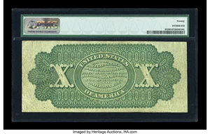 image for: Fr. 95 $10 1863 Legal Tender PMG Very Fine 20....