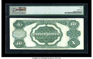 image for: Fr. 300 $10 1891 Silver Certificate PMG Very Fine 30....