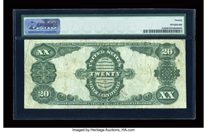 image for: Fr. 319 $20 1891 Silver Certificate PMG Very Fine 20....
