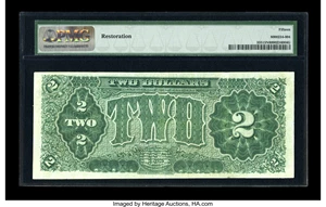image for: Fr. 355 $2 1890 Treasury Note PMG Choice Fine 15 Net....