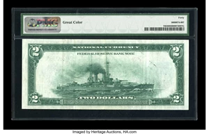 image for: Fr. 780 $2 1918 Federal Reserve Bank Note PMG Extremely Fine 40....