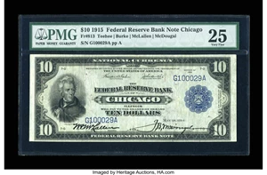 image for: Fr. 813 $10 1915 Federal Reserve Bank Note PMG Very Fine 25....