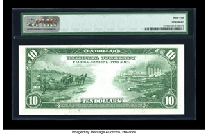 image for: Fr. 817 $10 1915 Federal Reserve Bank Note PMG Choice Uncirculated 64....