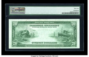 image for: Fr. 824 $20 1915 Federal Reserve Bank Note PMG Choice Uncirculated 64....