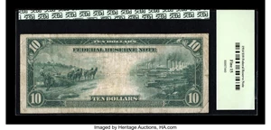 image for: Fr. 914 $10 1914 Federal Reserve Note Star Note PCGS Fine 15....