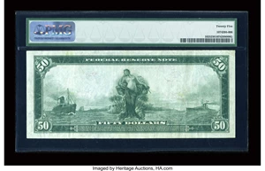image for: Fr. 1025 $50 1914 Federal Reserve Note PMG Very Fine 25....