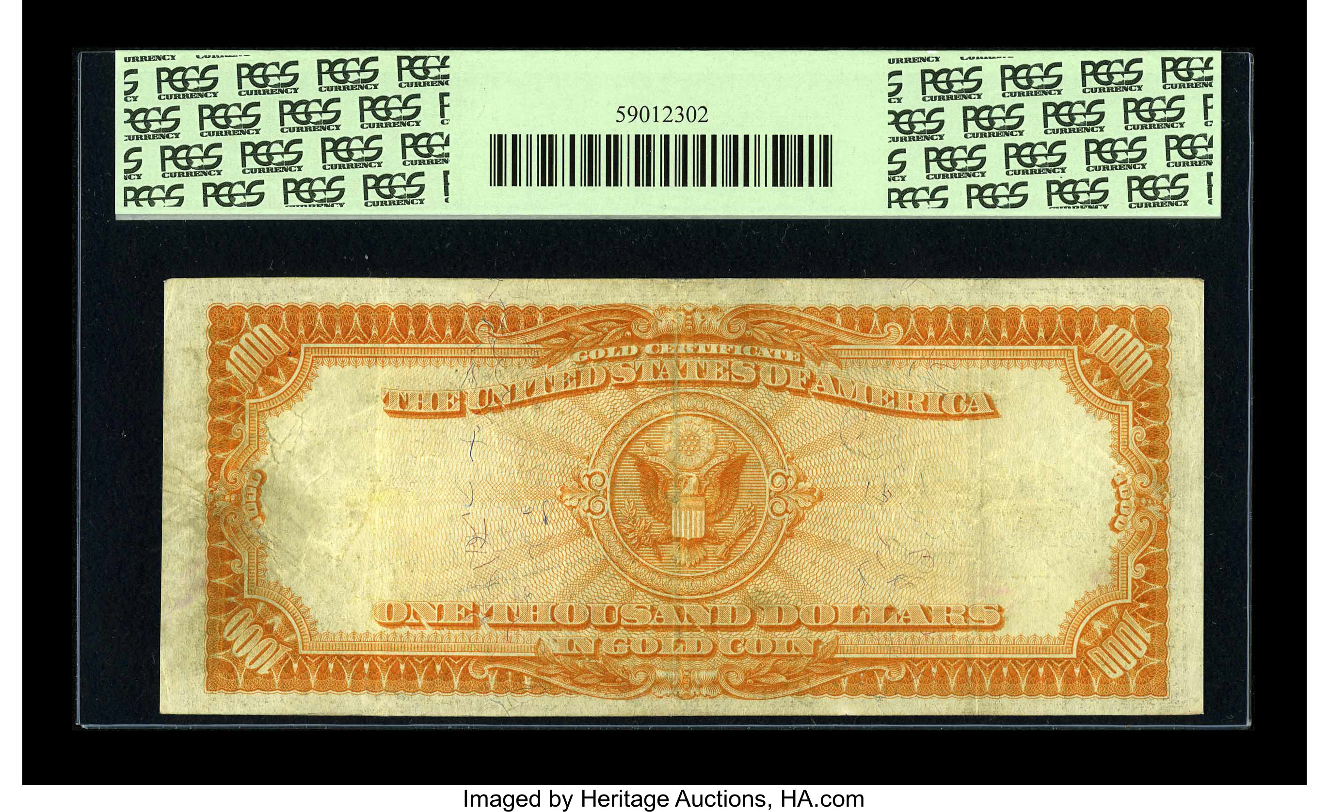 image for: Fr. 1220 $1000 1922 Gold Certificate PCGS Very Fine 30....