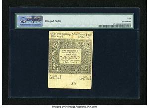 image for: Connecticut July 1, 1775 2s/6d PMG About Uncirculated 50....