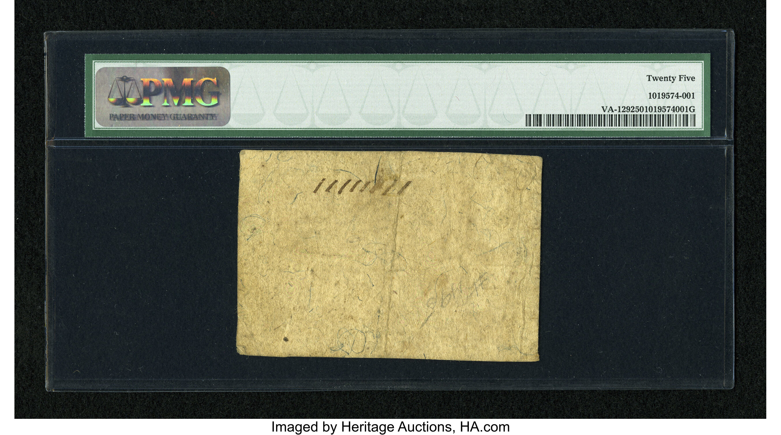 image for: Virginia October 20, 1777 $8 PMG Very Fine 25....