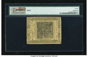 image for: Continental Currency February 17, 1776 $6 Signed by Ben Jacobs PMG Very Fine 20....
