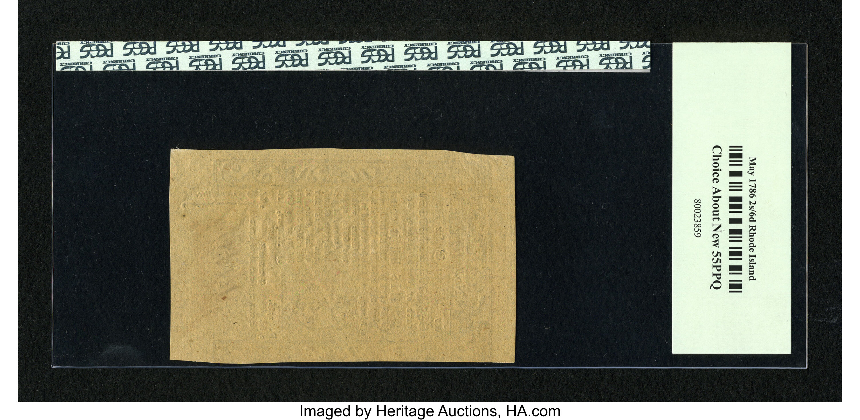 image for: Rhode Island May 1786 2s/6d PCGS Choice About New 55PPQ....