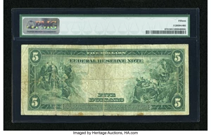 image for: Fr. 873 $5 1914 Federal Reserve Note PMG Choice Fine 15....