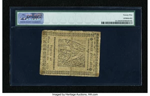 image for: Continental Currency May 20, 1777 $3 PMG Very Fine 25....