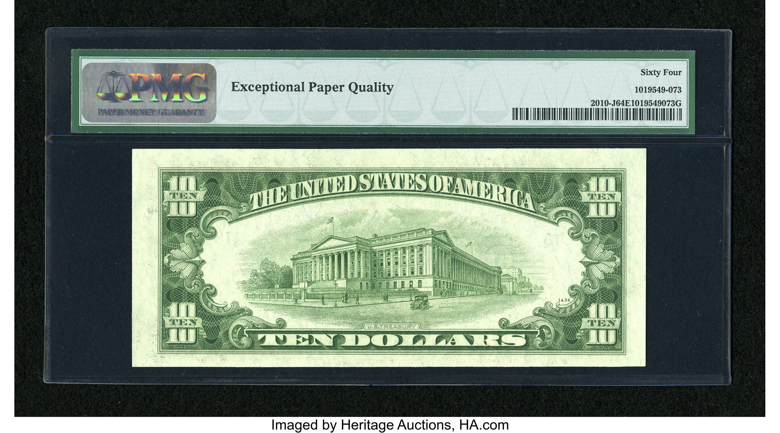 image for: Fr. 2010-J $10 1950 Narrow Federal Reserve Note. PMG Choice Uncirculated 64 EPQ....