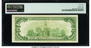 image for: Fr. 1890-D $100 1929 Federal Reserve Bank Note. PMG Choice Extremely Fine 45....