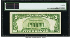 image for: Fr. 1955-C* $5 1934 Federal Reserve Star Note. PMG Very Fine 30....