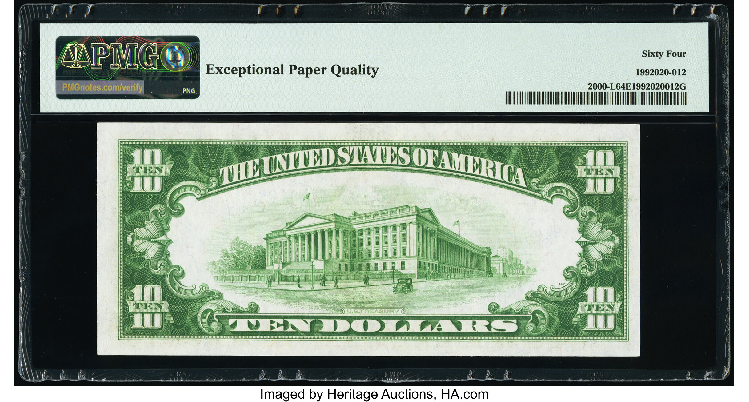 image for: Fr. 2000-L $10 1928 Federal Reserve Note. PMG Choice Uncirculated 64 EPQ....