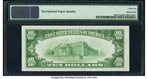 image for: Fr. 2002-L $10 1928B Federal Reserve Note. PMG Gem Uncirculated 66 EPQ....