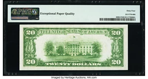 image for: Fr. 2050-F $20 1928 Federal Reserve Note. PMG Choice Uncirculated 64 EPQ....