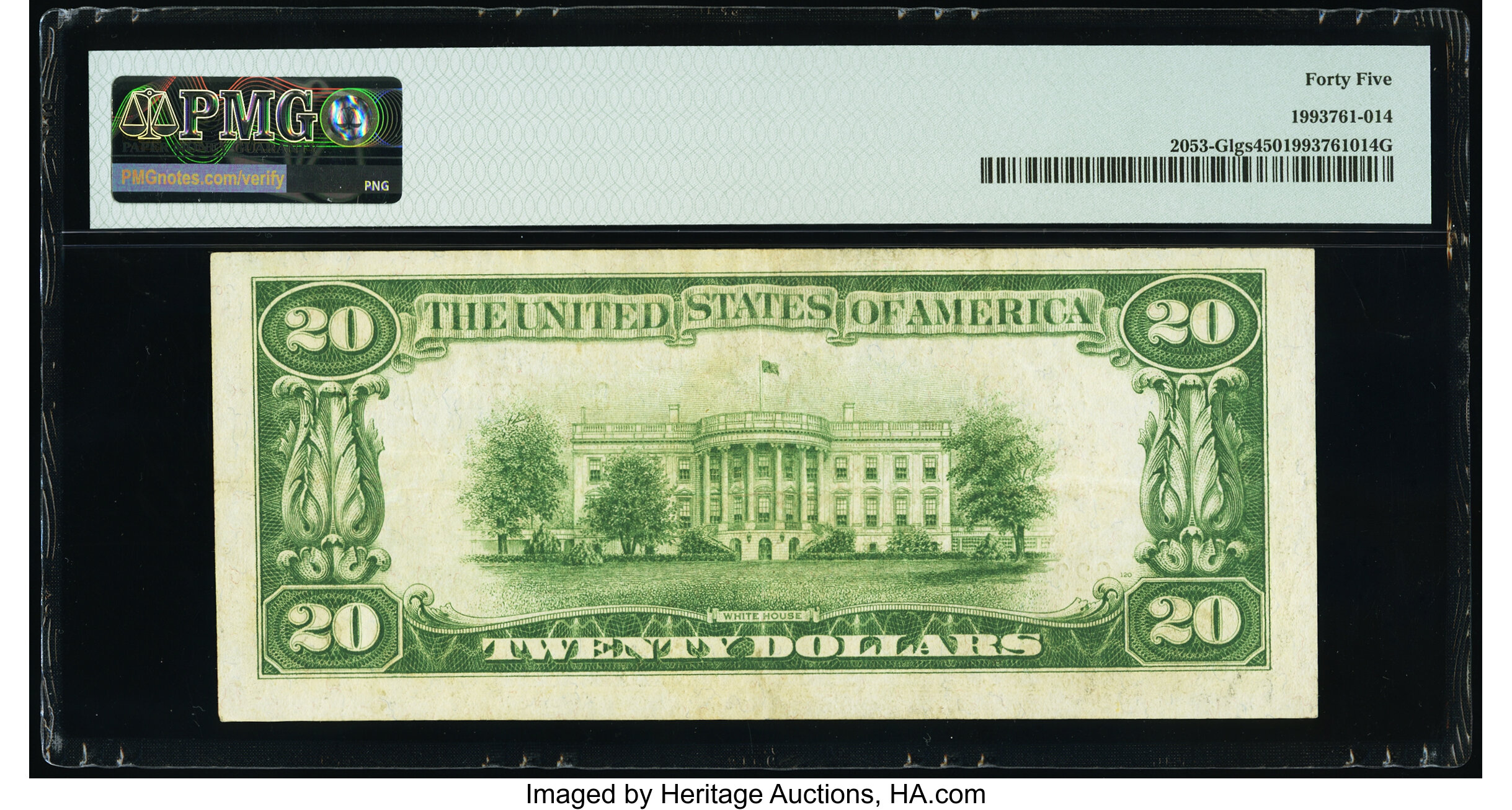 image for: Fr. 2053-G $20 1928C Federal Reserve Note. PMG Choice Extremely Fine 45....