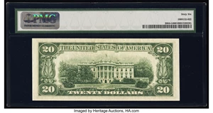 image for: Fr. 2064-G $20 1950E Federal Reserve Note. PMG Gem Uncirculated 66....