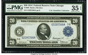 image for: Fr. 988 $20 1914 Federal Reserve Note PMG Choice Very Fine 35 EPQ....