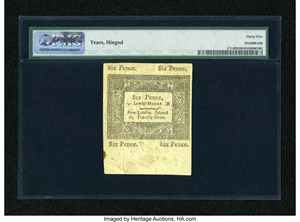 image for: Connecticut June 19, 1776 6d PMG Choice Very Fine 35....