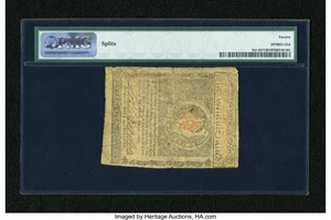 image for: New Jersey June 9, 1780 $4 PMG Fine 12....