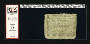 image for: North Carolina December, 1768 40s PCGS Apparent Fine 12....