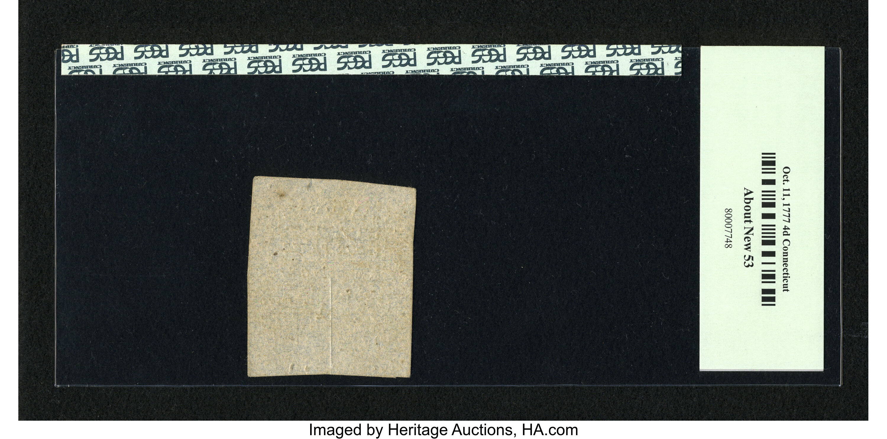 image for: Connecticut October 11, 1777 4d PCGS About New 53....