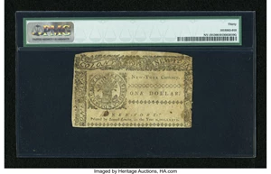 image for: New York March 5, 1776 $1 PMG Very Fine 30....