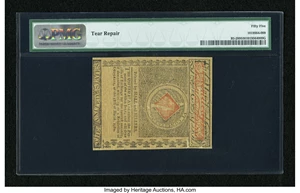 image for: Rhode Island July 2, 1780 $20 PMG About Uncirculated 55....